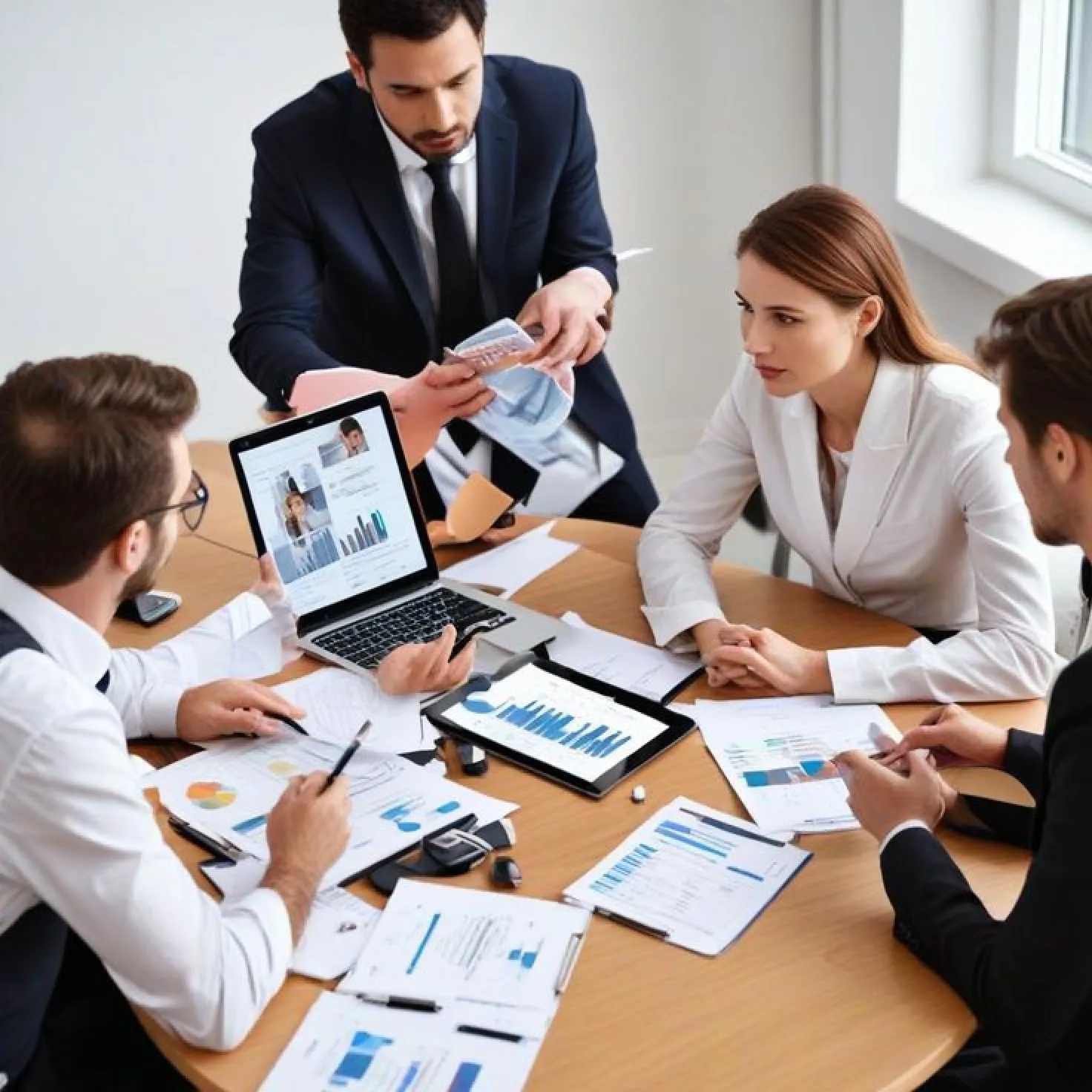 Финансовая диаграмма на экране